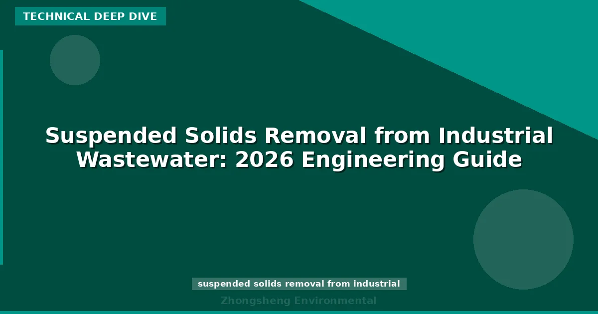 Suspended Solids Removal from Industrial Wastewater: 2026 Engineering Guide