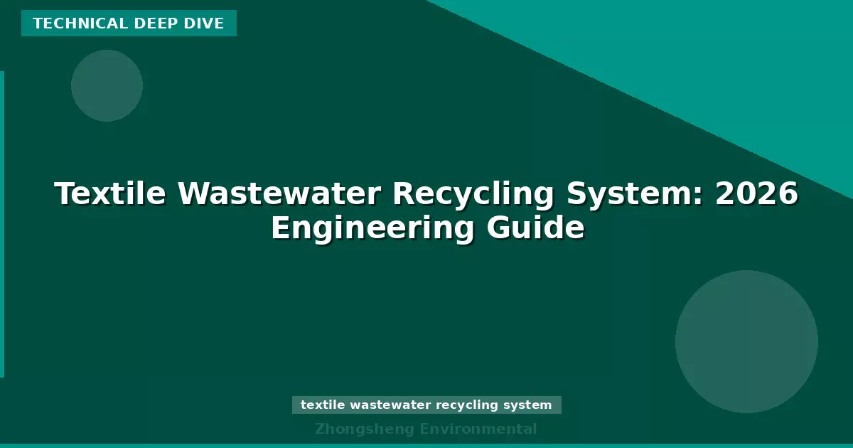 Textile Wastewater Recycling System: 2026 Engineering Guide