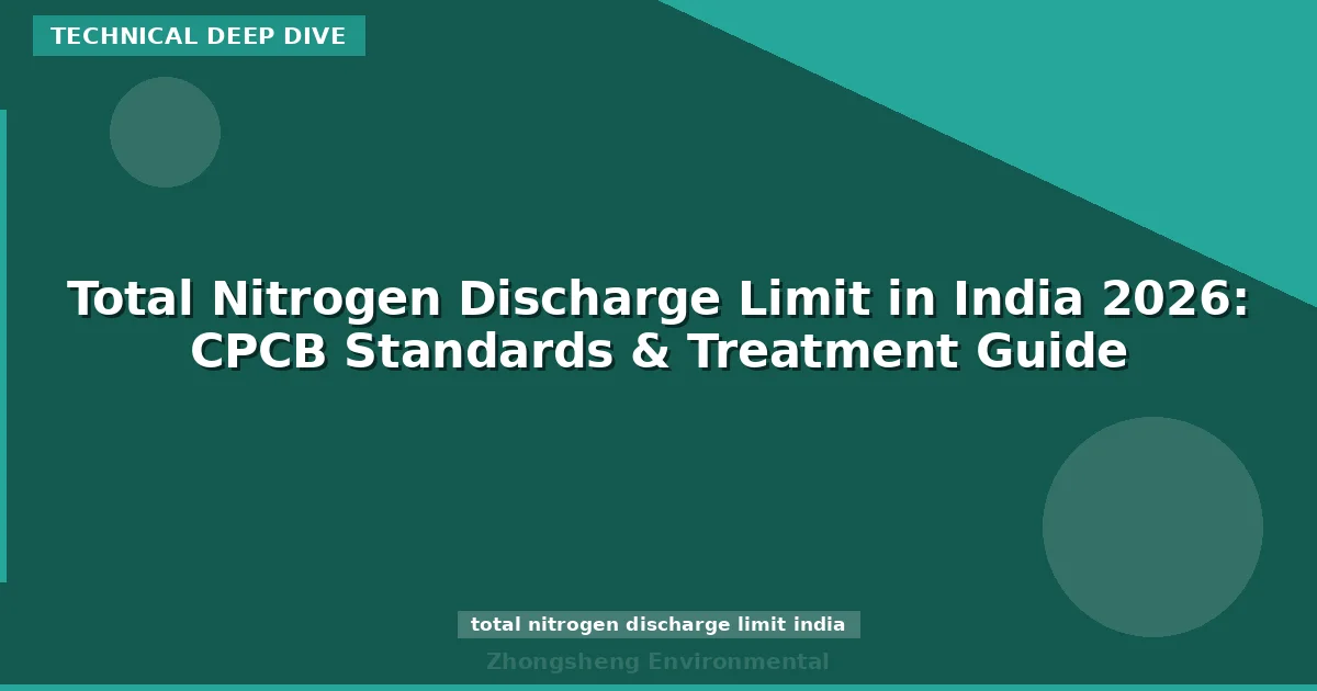 Total Nitrogen Discharge Limit in India 2026: CPCB Standards & Treatment Guide