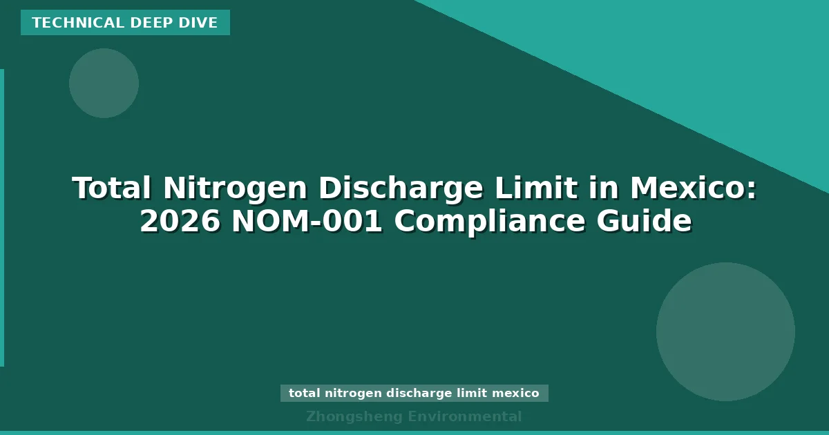Total Nitrogen Discharge Limit in Mexico: 2026 NOM-001 Compliance Guide