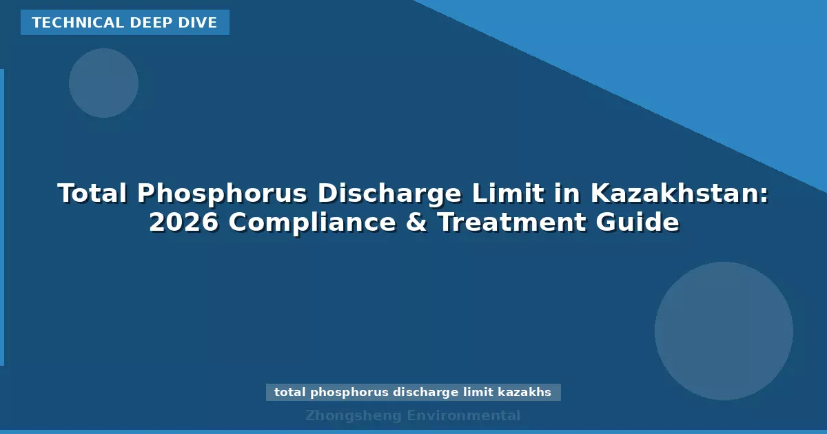 Total Phosphorus Discharge Limit in Kazakhstan: 2026 Compliance & Treatment Guide