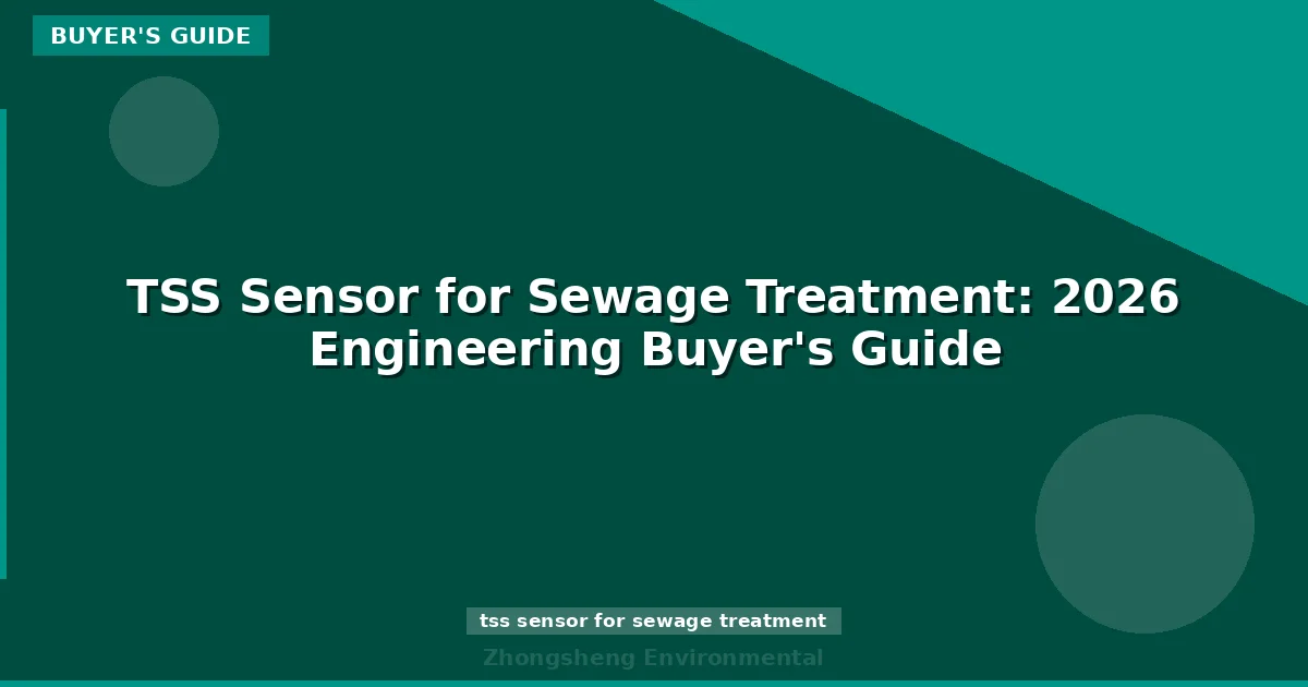 TSS Sensor for Sewage Treatment: 2026 Engineering Buyer's Guide