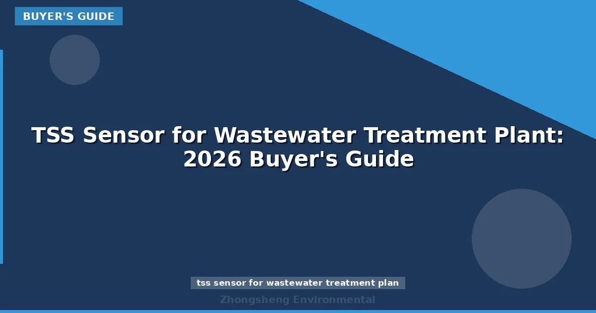 TSS Sensor for Wastewater Treatment Plant: 2026 Buyer's Guide
