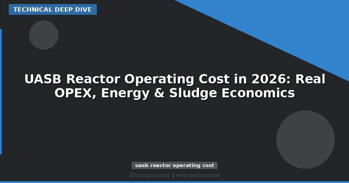 UASB Reactor Operating Cost in 2026: Real OPEX, Energy & Sludge Economics