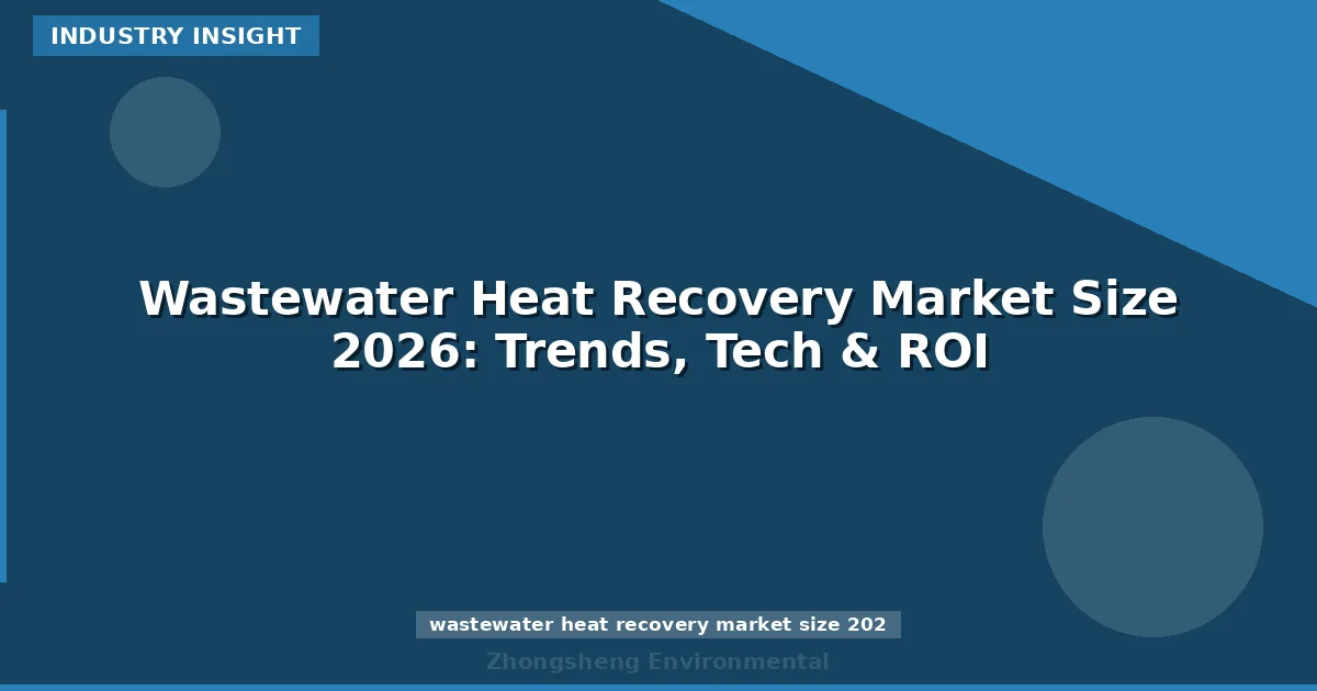 Wastewater Heat Recovery Market Size 2026: Trends, Tech & ROI