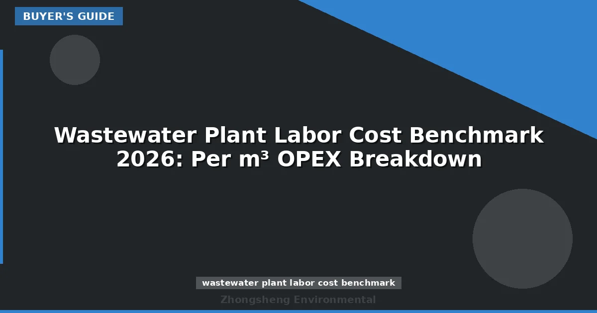 Wastewater Plant Labor Cost Benchmark 2026: Per m³ OPEX Breakdown