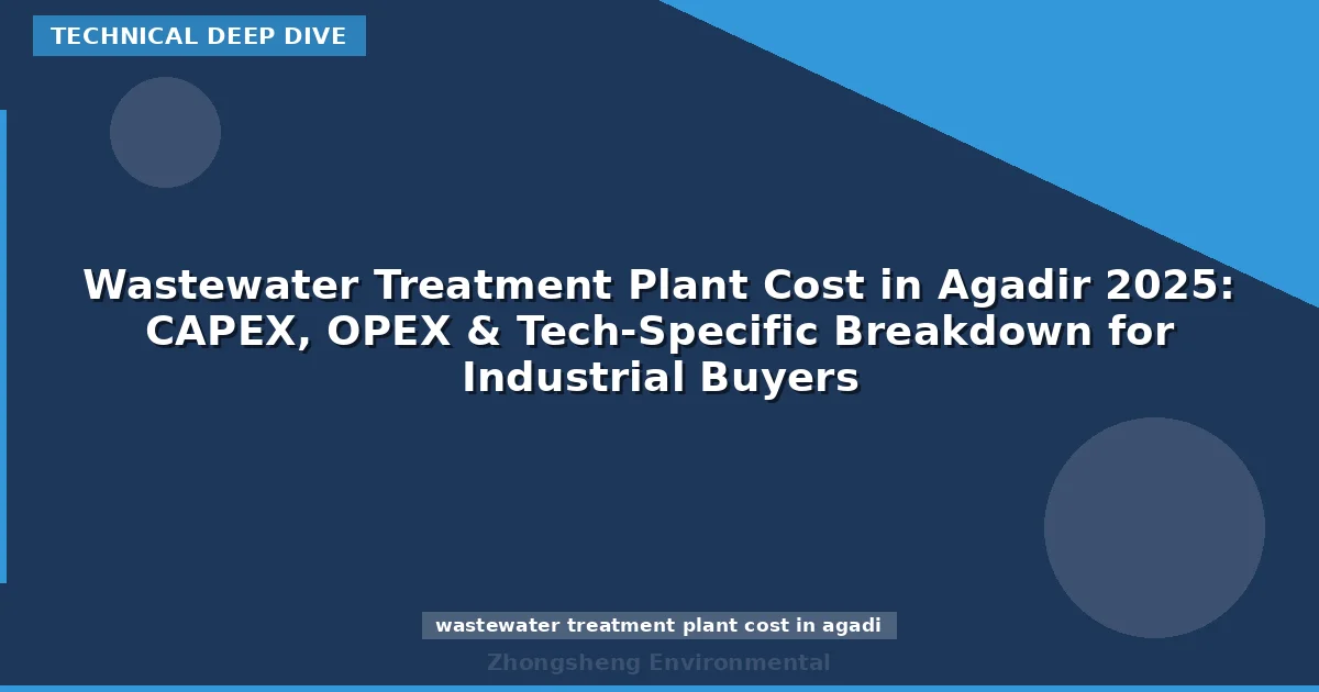Wastewater Treatment Plant Cost in Agadir 2025: CAPEX, OPEX & Tech-Specific Breakdown for Industrial Buyers