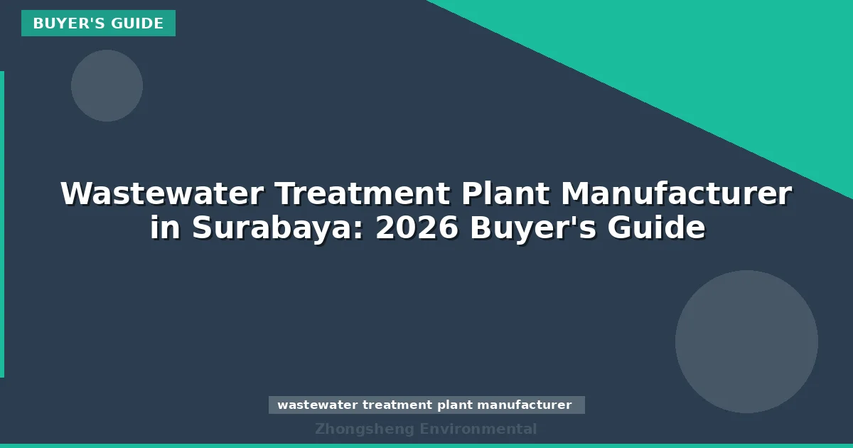 Wastewater Treatment Plant Manufacturer in Surabaya: 2026 Buyer's Guide