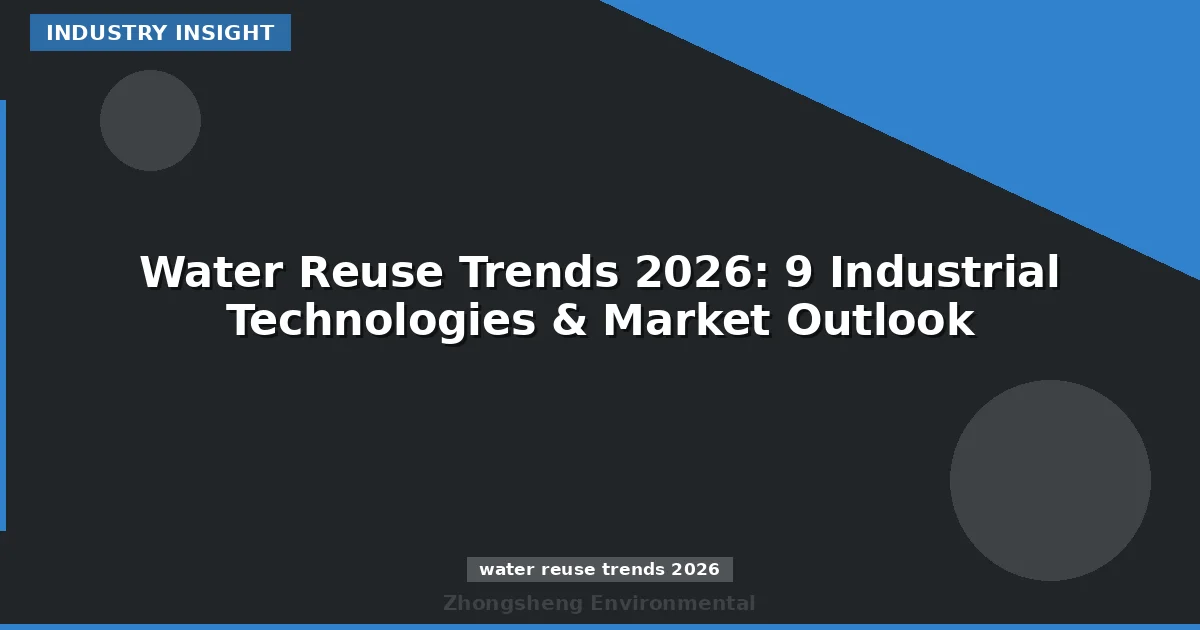 Water Reuse Trends 2026: 9 Industrial Technologies & Market Outlook