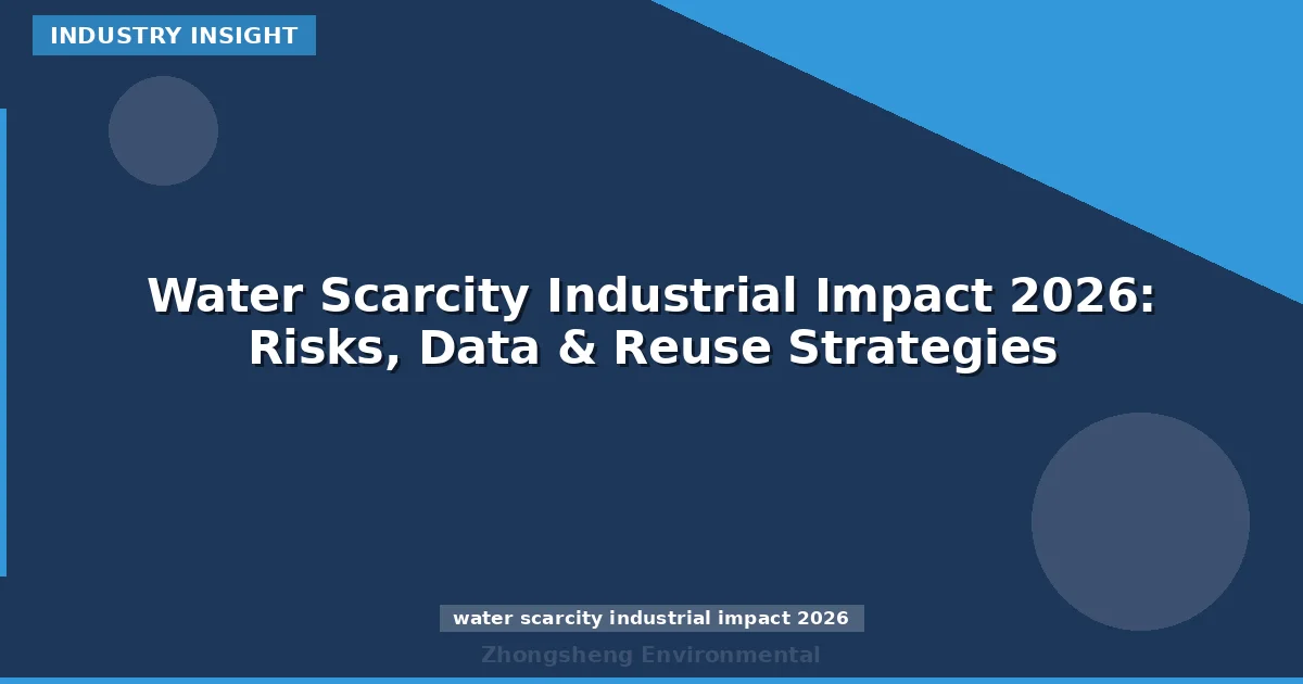Water Scarcity Industrial Impact 2026: Risks, Data & Reuse Strategies