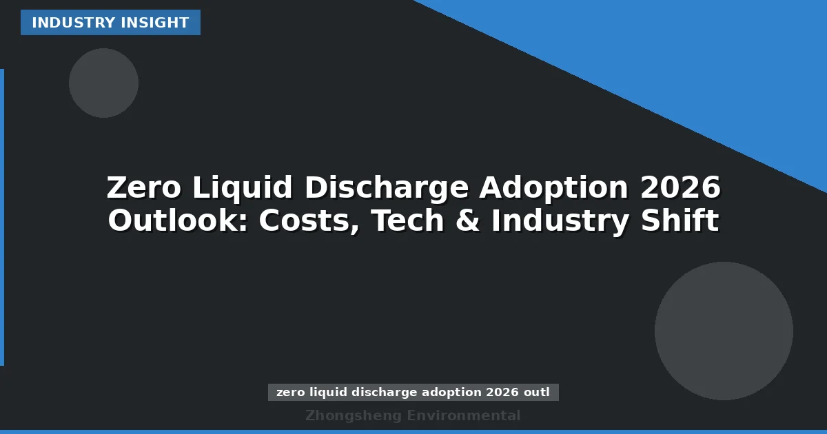 Zero Liquid Discharge Adoption 2026 Outlook: Costs, Tech & Industry Shift