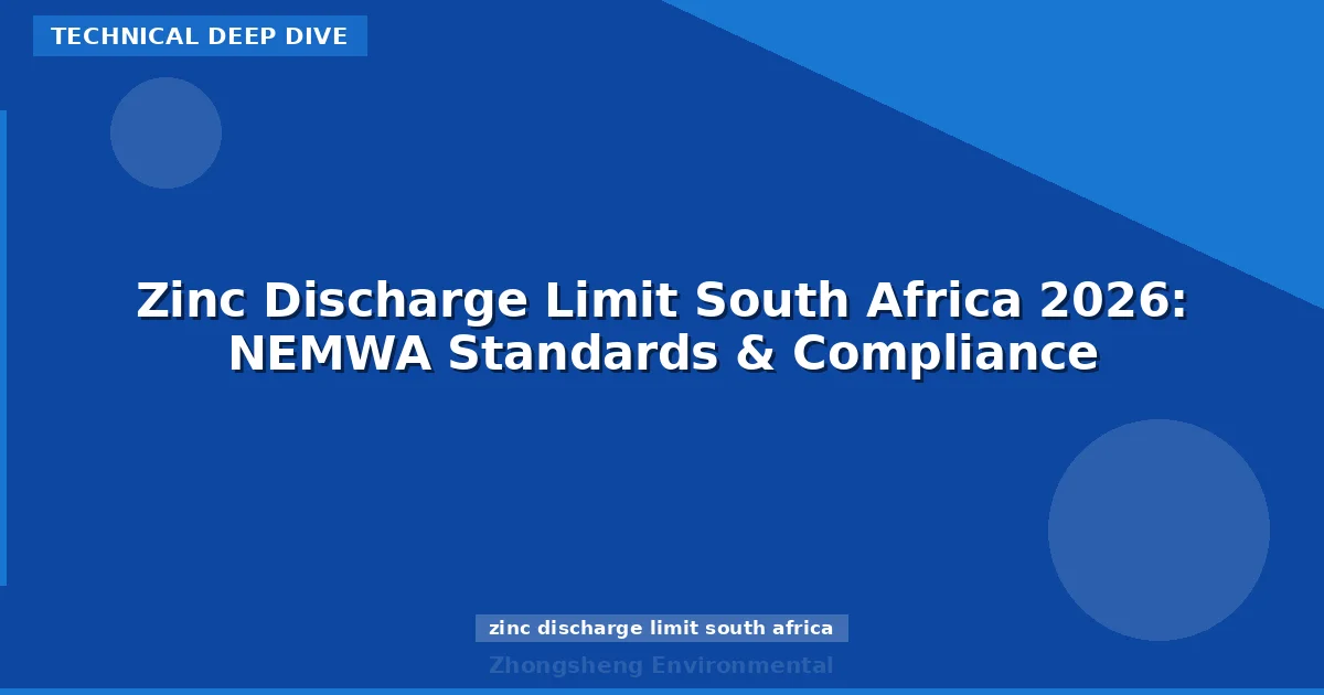 Zinc Discharge Limit South Africa 2026: NEMWA Standards & Compliance
