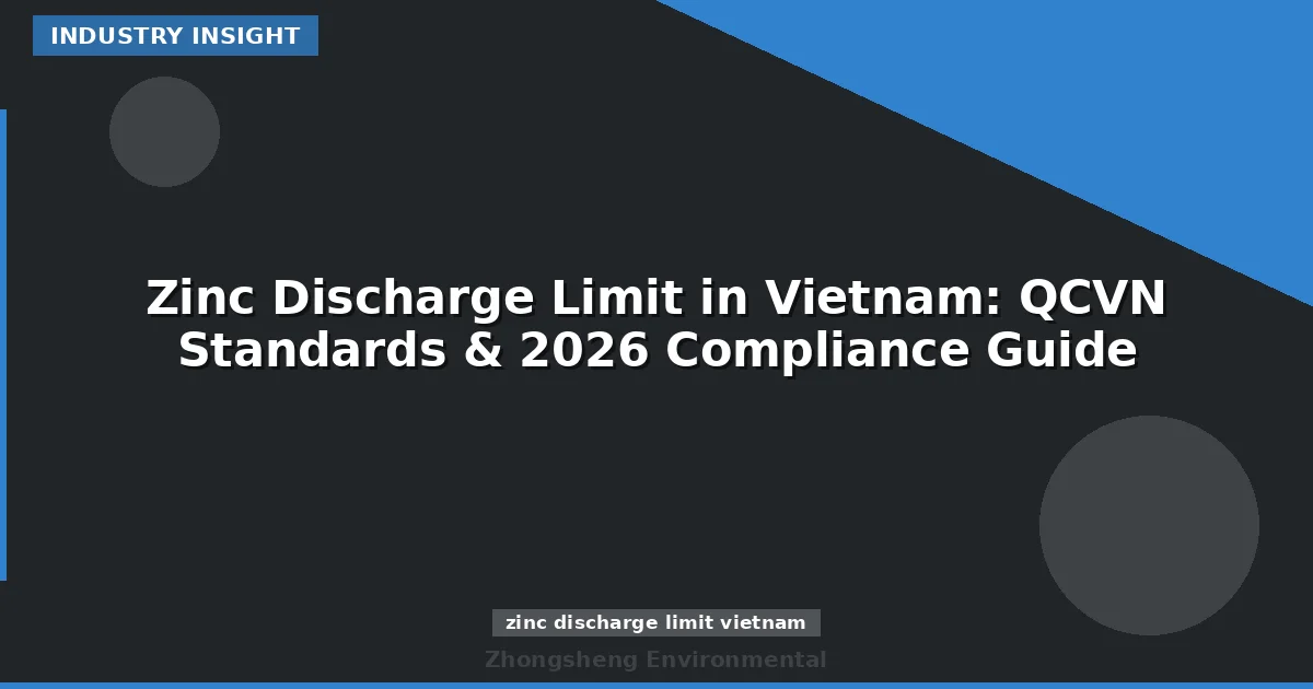 Zinc Discharge Limit in Vietnam: QCVN Standards & 2026 Compliance Guide