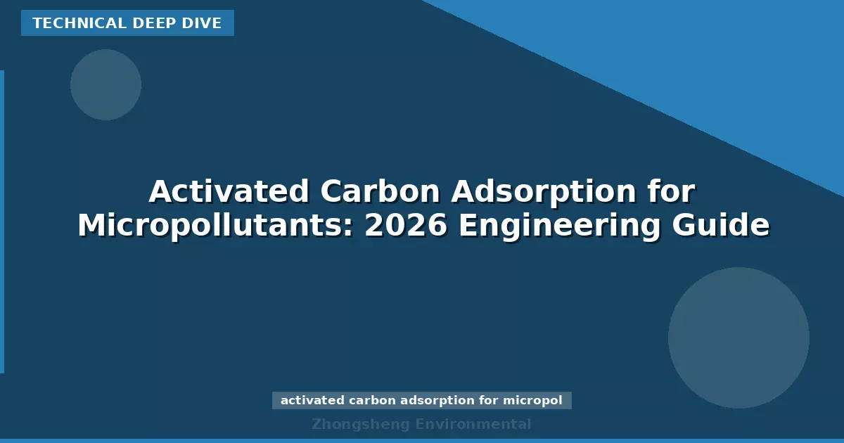 Activated Carbon Adsorption for Micropollutants: 2026 Engineering Guide