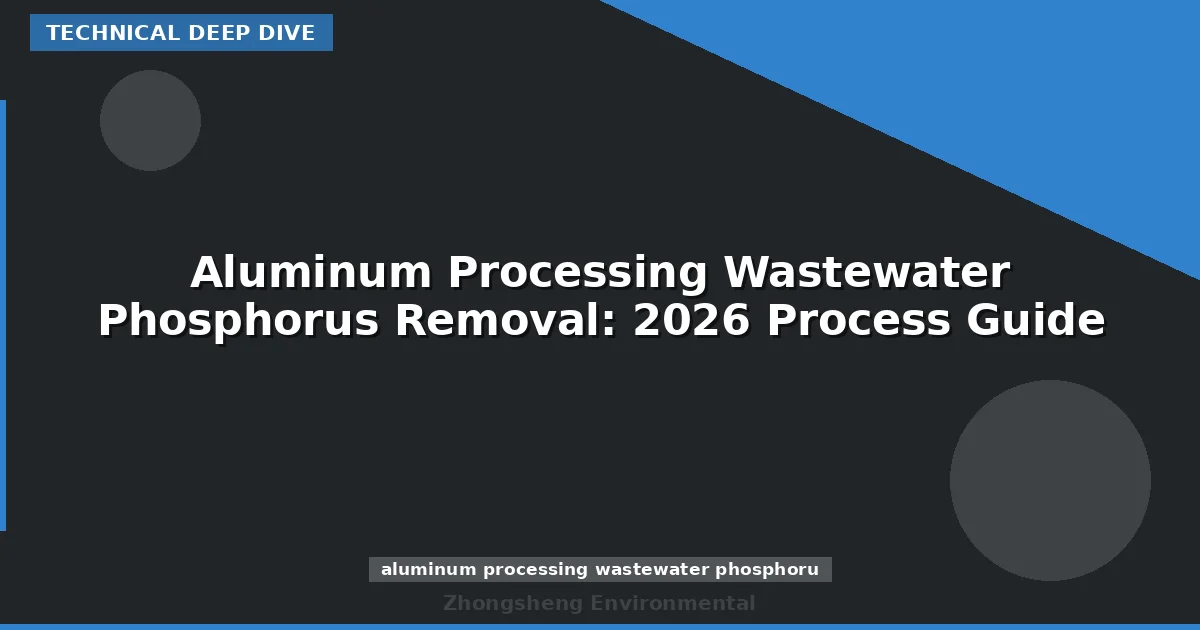 Aluminum Processing Wastewater Phosphorus Removal: 2026 Process Guide