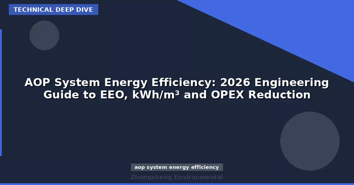 AOP System Energy Efficiency: 2026 Engineering Guide to EEO, kWh/m³ and OPEX Reduction