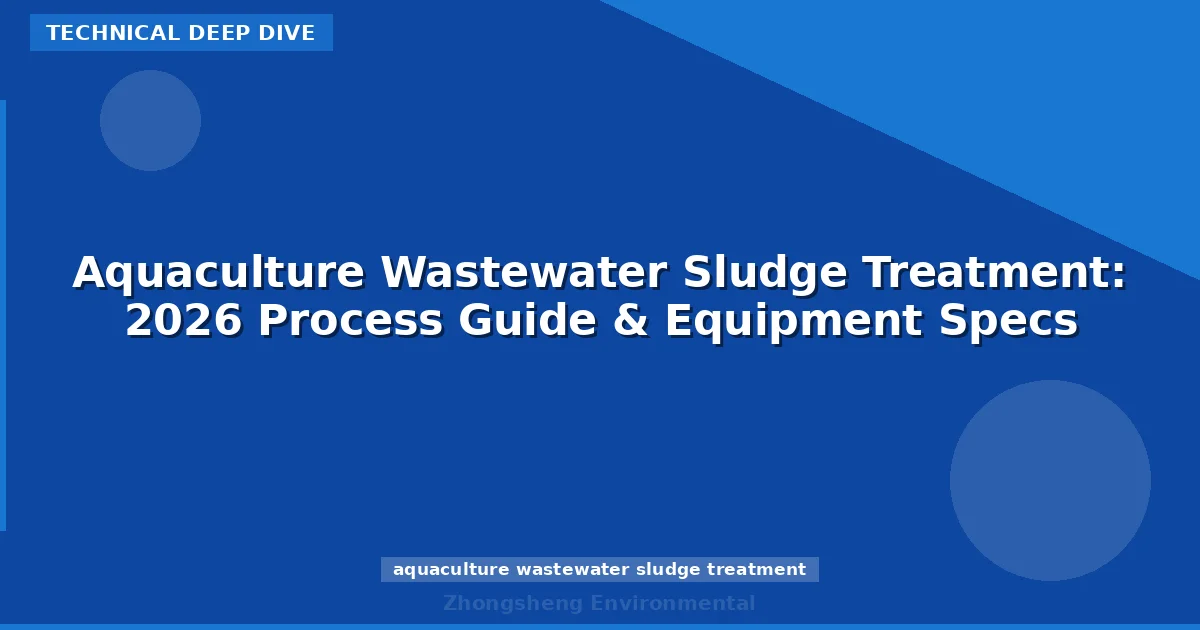Aquaculture Wastewater Sludge Treatment: 2026 Process Guide & Equipment Specs