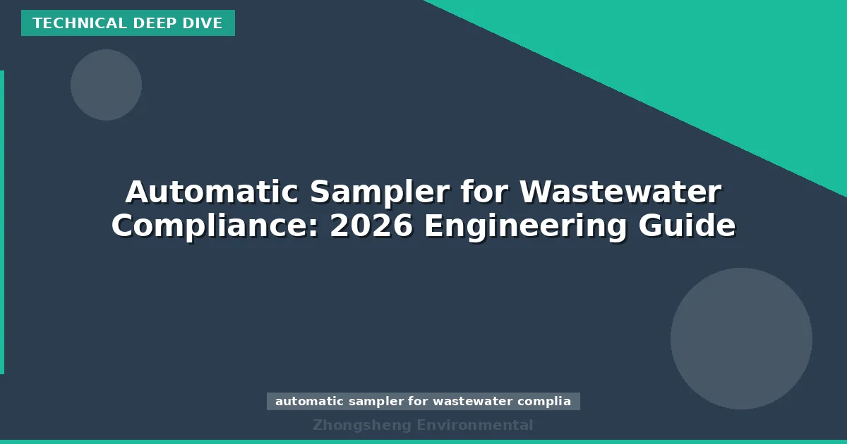 Automatic Sampler for Wastewater Compliance: 2026 Engineering Guide