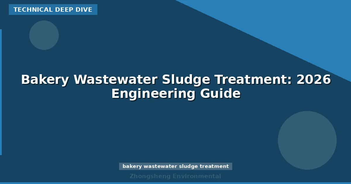 Bakery Wastewater Sludge Treatment: 2026 Engineering Guide