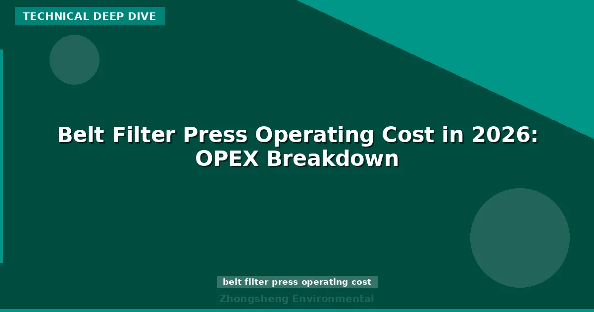 Belt Filter Press Operating Cost in 2026: OPEX Breakdown