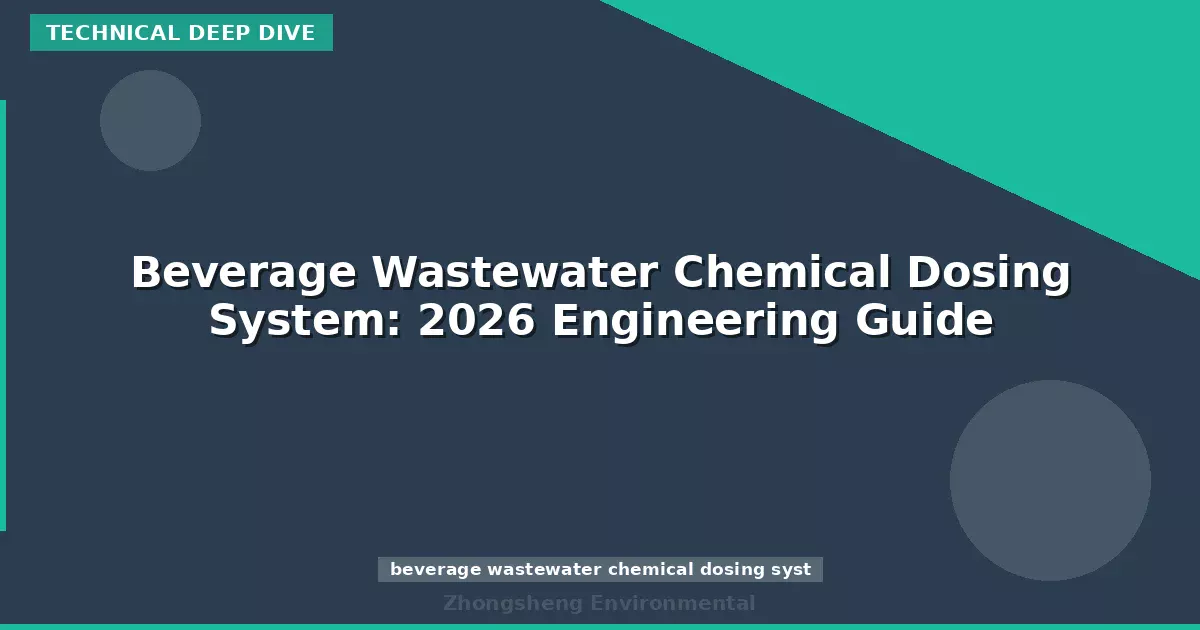 Beverage Wastewater Chemical Dosing System: 2026 Engineering Guide