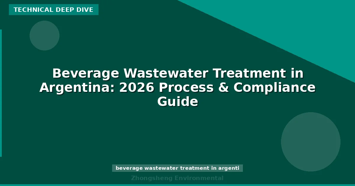 Beverage Wastewater Treatment in Argentina: 2026 Process & Compliance Guide