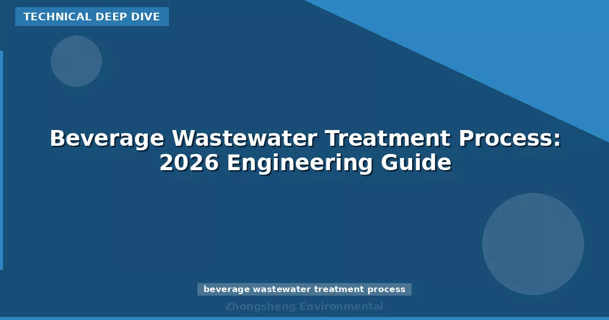 Beverage Wastewater Treatment Process: 2026 Engineering Guide