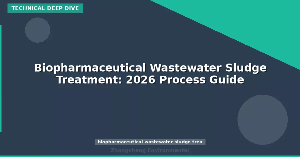 Biopharmaceutical Wastewater Sludge Treatment: 2026 Process Guide