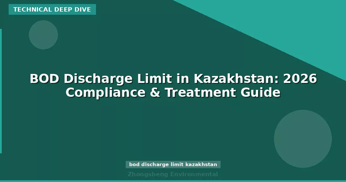 BOD Discharge Limit in Kazakhstan: 2026 Compliance & Treatment Guide