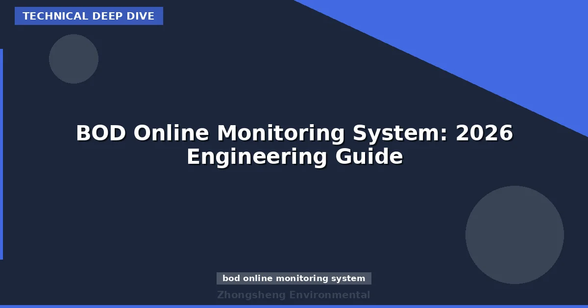 BOD Online Monitoring System: 2026 Engineering Guide