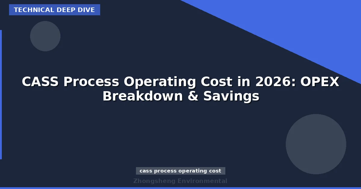 CASS Process Operating Cost in 2026: OPEX Breakdown & Savings