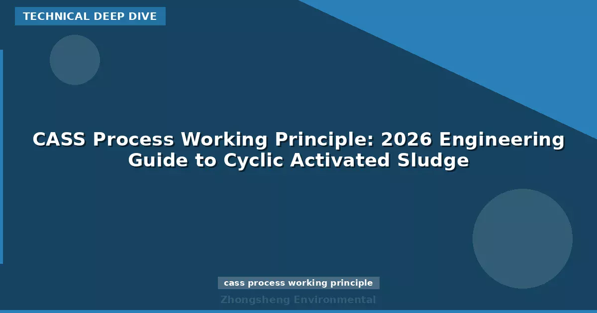 CASS Process Working Principle: 2026 Engineering Guide to Cyclic Activated Sludge