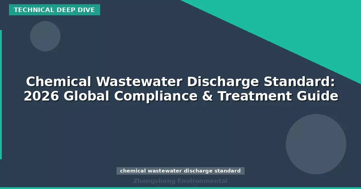 Chemical Wastewater Discharge Standard: 2026 Global Compliance & Treatment Guide