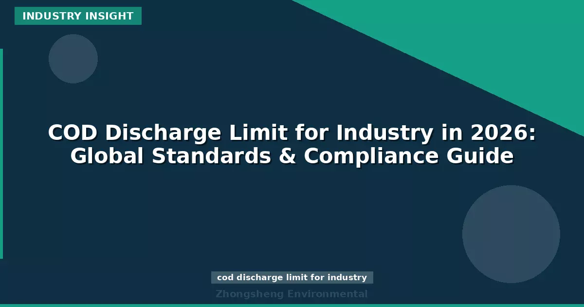 COD Discharge Limit for Industry in 2026: Global Standards & Compliance Guide