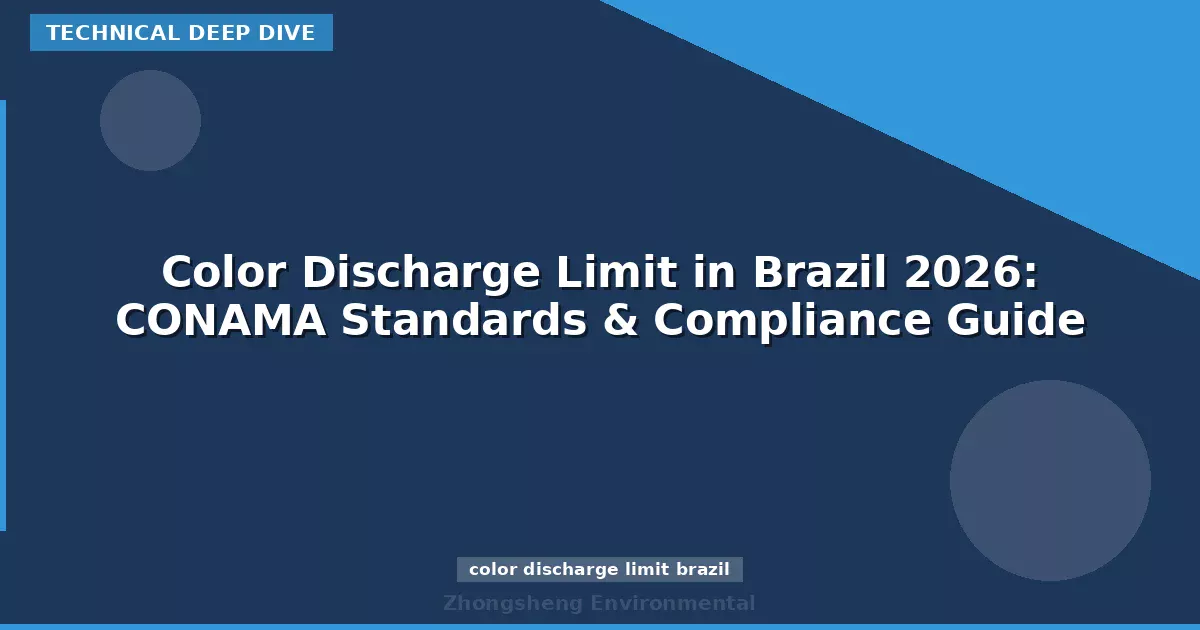 Color Discharge Limit in Brazil 2026: CONAMA Standards & Compliance Guide