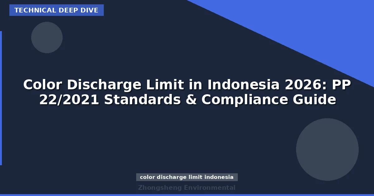 Color Discharge Limit in Indonesia 2026: PP 22/2021 Standards & Compliance Guide