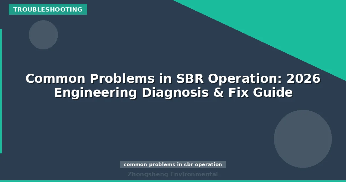 Common Problems in SBR Operation: 2026 Engineering Diagnosis & Fix Guide