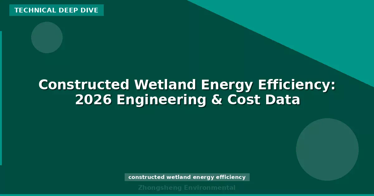 Constructed Wetland Energy Efficiency: 2026 Engineering & Cost Data