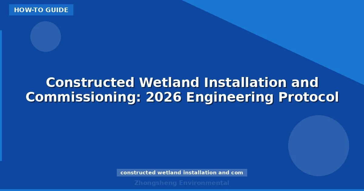 Constructed Wetland Installation and Commissioning: 2026 Engineering Protocol