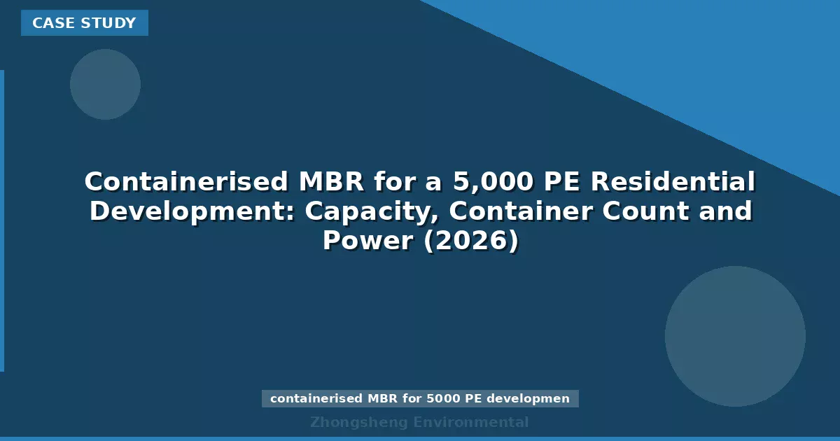 Containerised MBR for a 5,000 PE Residential Development: Capacity, Container Count and Power (2026)