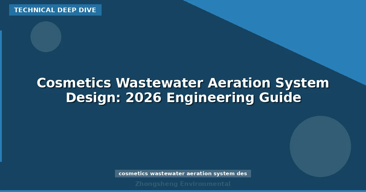 Cosmetics Wastewater Aeration System Design: 2026 Engineering Guide