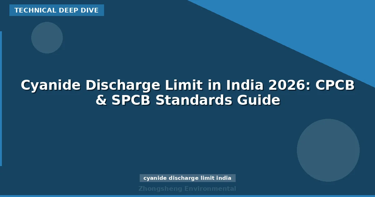 Cyanide Discharge Limit in India 2026: CPCB & SPCB Standards Guide
