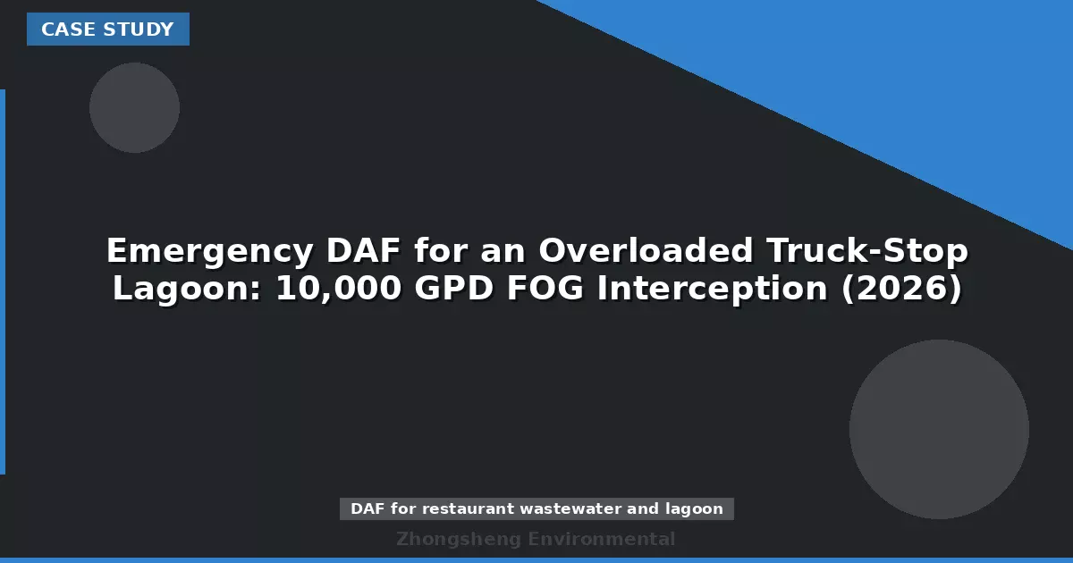 Emergency DAF for an Overloaded Truck-Stop Lagoon: 10,000 GPD FOG Interception (2026)