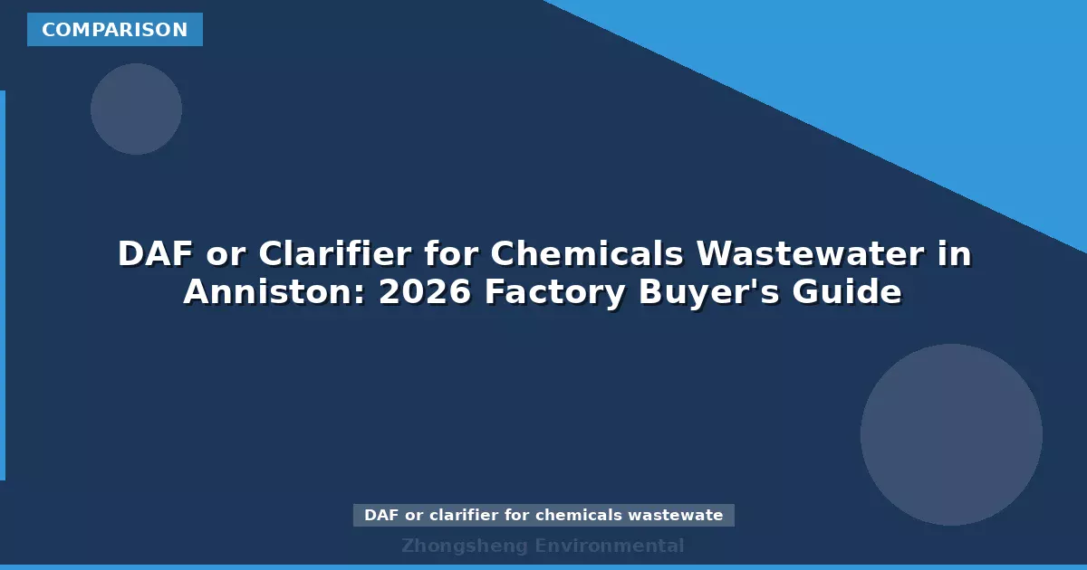 DAF or Clarifier for Chemicals Wastewater in Anniston: 2026 Factory Buyer's Guide