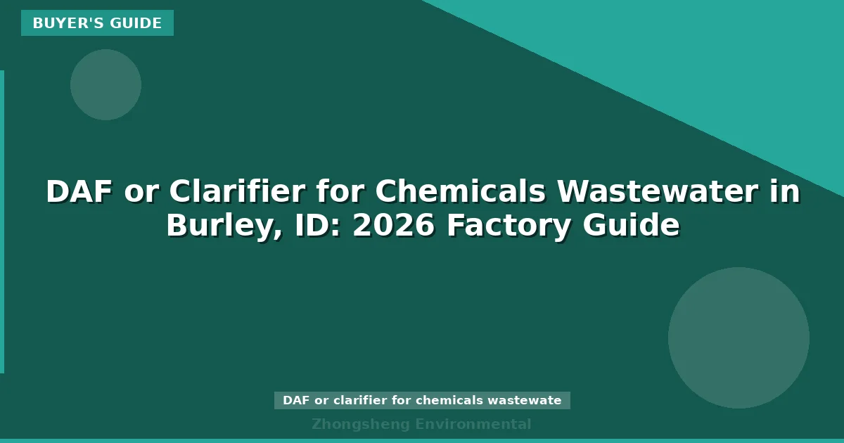 DAF or Clarifier for Chemicals Wastewater in Burley, ID: 2026 Factory Guide