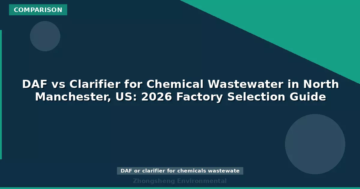 DAF vs Clarifier for Chemical Wastewater in North Manchester, US: 2026 Factory Selection Guide