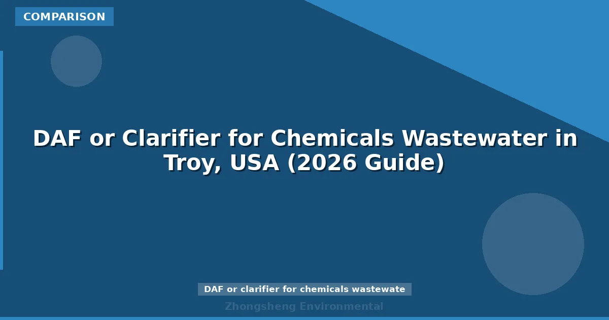 DAF or Clarifier for Chemicals Wastewater in Troy, USA (2026 Guide)