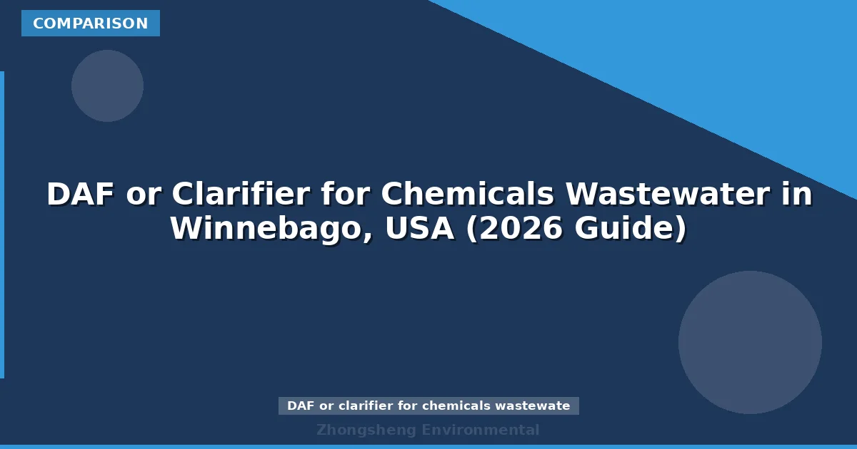 DAF or Clarifier for Chemicals Wastewater in Winnebago, USA (2026 Guide)