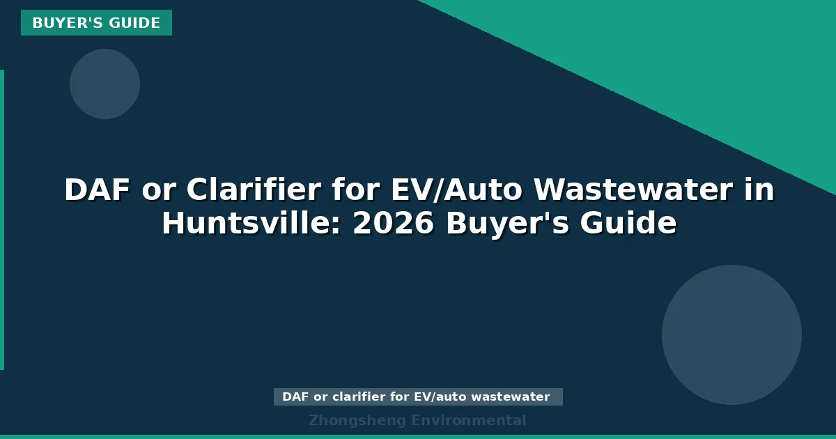 DAF or Clarifier for EV/Auto Wastewater in Huntsville: 2026 Buyer's Guide