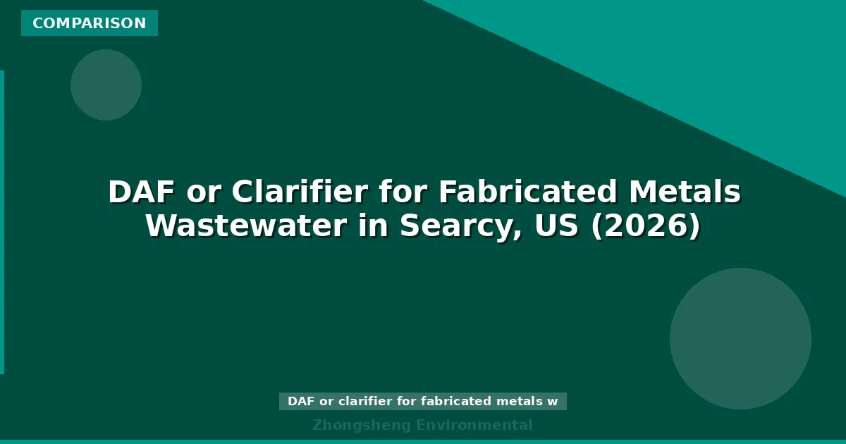 DAF or Clarifier for Fabricated Metals Wastewater in Searcy, US (2026)